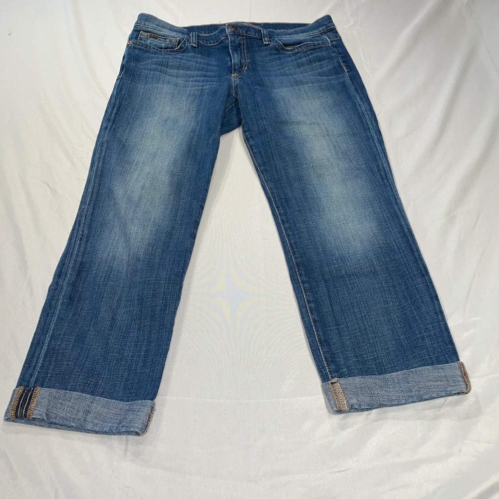 Joes‎ Jeans Socialite Kicker Cropped Straight Leg Jeans Blue Medium Wash Size 30